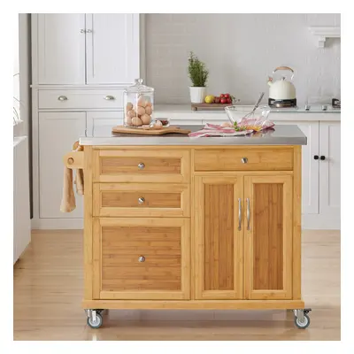 SoBuyÂ® FKW70-N, Kitchen Storage Trolley Kitchen Island Kitchen Cabinet