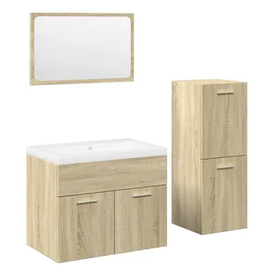 (60 x 38.5 x cm) vidaXL Bathroom Furniture Set Sink Cabinet Engineered Wood