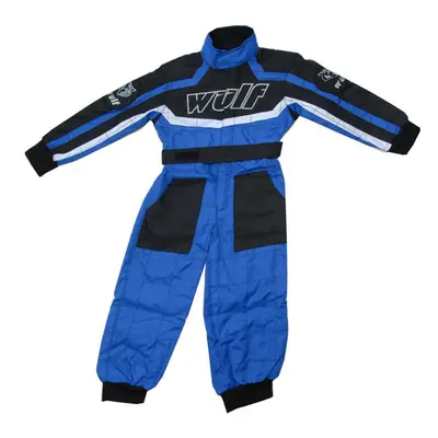 (Blue, L) Wulfsport Cub Blue Kids Motocross Motorbike Kart Race Suit