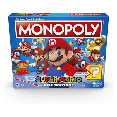 Monopoly Super Mario Celebration Edition Board Game for Super Mario Fans for Ages and Up With Vi