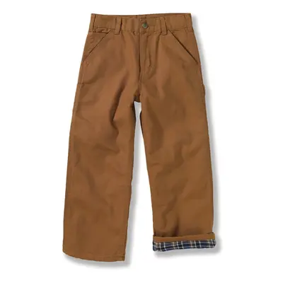 Carhartt Big Boys' Washed Flannel Lined Dungaree Pant Carhartt Brown