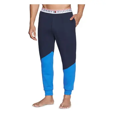 Tommy Hilfiger Mens Color Block Logo Lounge Pants Blue