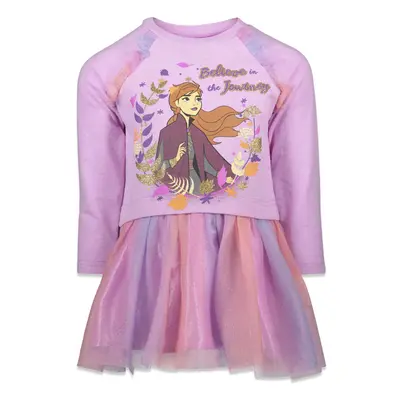 Disney Frozen Princess Anna Toddler Girls Dress MulticoloRed 4T