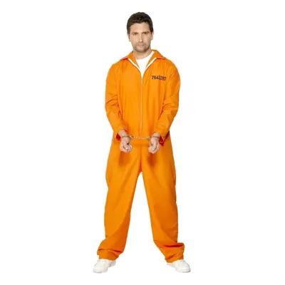 Smiffys mens Escaped Prisoner Costume Orange - US Size 38""-40""