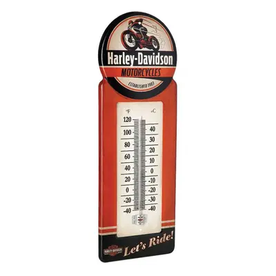 HarleyDavidson Tin Thermometer Vintage HD Motorcycle Metal Design HDL10098