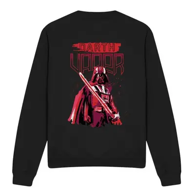 (M, Black) Star Wars Unisex Adult Darth Vader Painted Sweatshirt