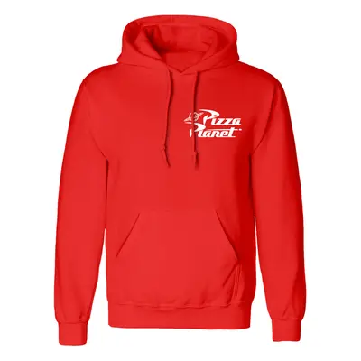 (S, Red) Toy Story Unisex Adult Pizza Planet Hoodie