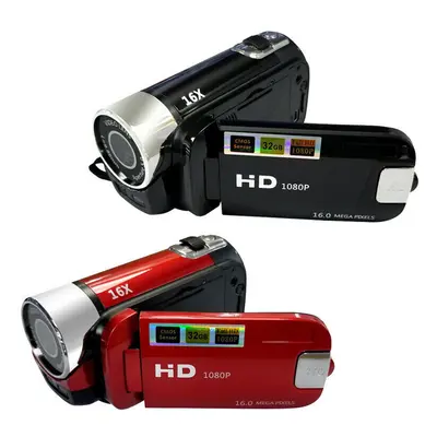 (Red & UK Plug) HD 1080p Digital Video Camera Camcorder 32GB 16x Zoom Mini DV Kids Camcorder