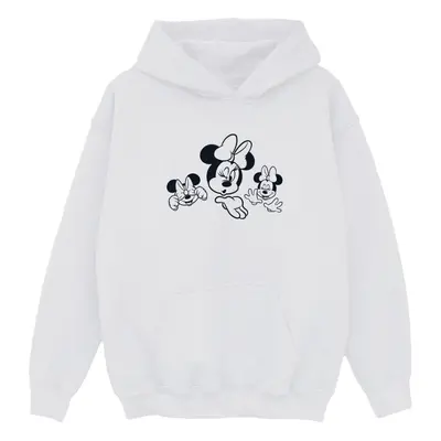 (5-6 Years, White) Disney Girls Minnie Mouse Three Faces Hoodie