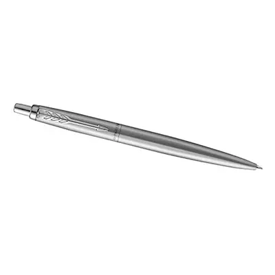 Parker Jotter Ballpoint Pen | Monochrome Stainless | Medium Point | Blue Ink | Gift Box