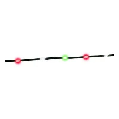 Celebrations 33 ft. LED String Ribbon Light, Red, Green & Pure White - Count