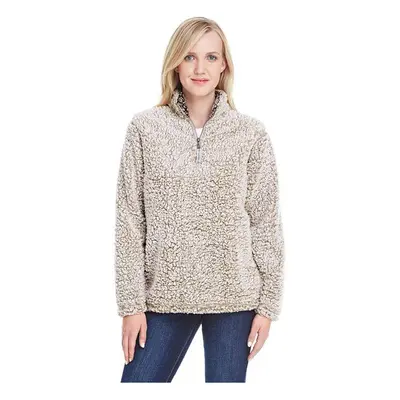 Ladies Epic Sherpa Zip - OATMEAL HEATHER - S(D0102H7624T)