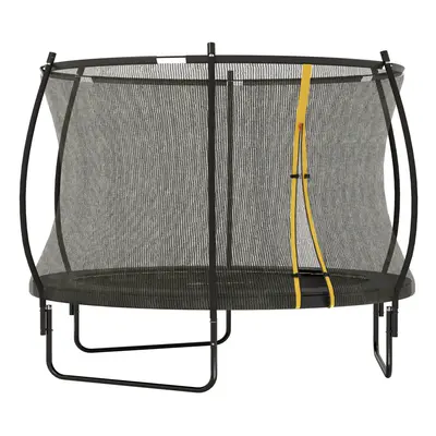 SPORTNOW 10ft Trampoline with Enclosure Net and Spring Cover, Black