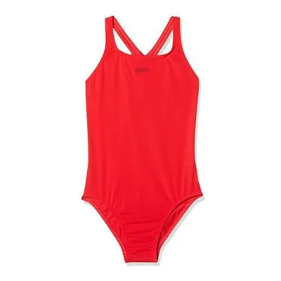 (32) Speedo Essential Endurance+ Medalist Swimsuit Womens Swimming Costume Fed Red