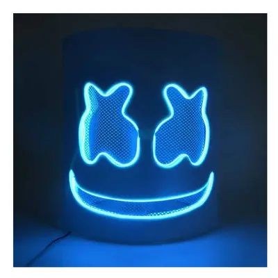 (type 2) DJ Luminous Head Mask Lifelike Marshmello Mask Breathable Helmet Mask