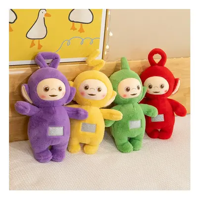 (4pcs/set) 4pcs/set 30cm Teletubbies Dipsy Po Tinky Winky Laalaa Plush Toy Standing Doll Kid Xma