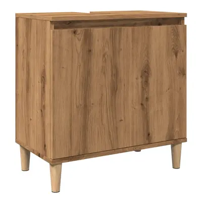 (artisan oak) vidaXL Sink Cabinet Vanity Unit Storage Under Sink Cabinet Engineered Wood