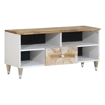 vidaXL TV Cabinet 100x33.5x46 cm Solid Wood Mango TV stand TV sideboard