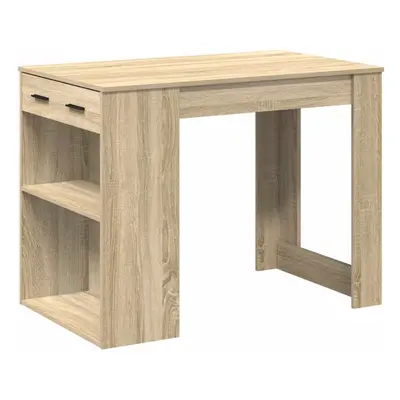 (sonoma oak) vidaXL Desk with Drawer and Shelf Writing Table Study Desk Engineered Wood