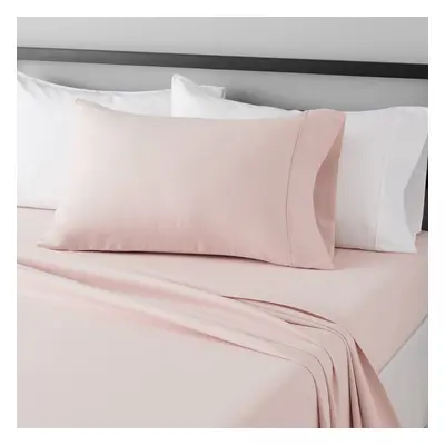 Amazon Basics Lightweight Super Soft Easy Care Microfiber 3-Piece Bed Sheet Set with 14-Inch Dee