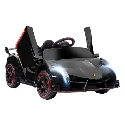 HOMCOM Lamborghini Veneno Licensed Electric Ride-on Car w/ Remote- Black