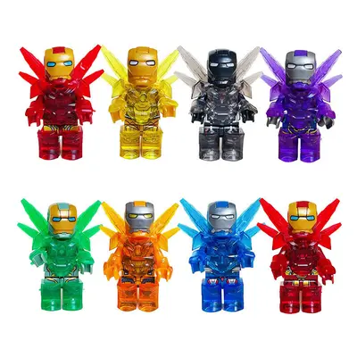 (Style A 8pcs) 8Pcs Marvel Superheroes Minifigures Toys Fit Lego