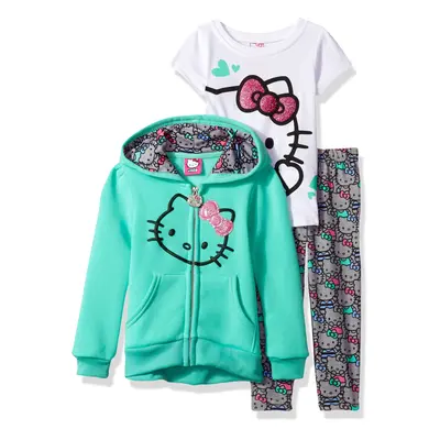 Hello Kitty Toddler Girls' Piece Hooded Legging Set Mint 3T