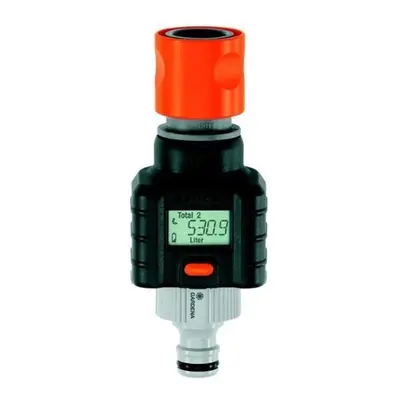 Gardena Digital Electronic Water Smart Flow Meter for Garden Hose Watering