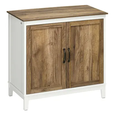 HOMCOM Farmhouse Storage Cabinet, Storage Cupboard Sideboard with Doors