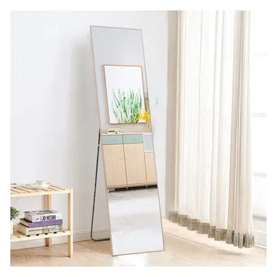 (Gold) Rectangular Full Length Mirror Freestanding Hanging Mirror