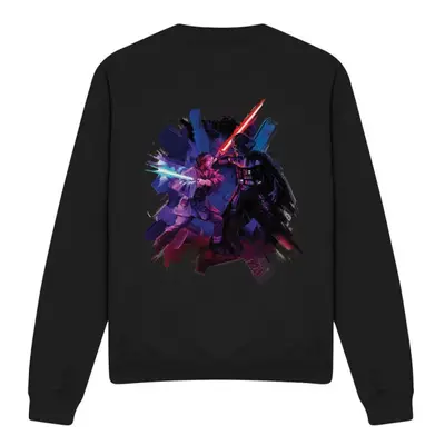 (L, Black) Star Wars Unisex Adult Obi Wan Kenobi Vader Painted Sweatshirt