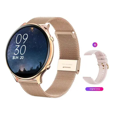 (Rose gold, GPS Motion Track) New Smart Watch WoMen For Samsung 1.39'' IPS Display Voice Calling