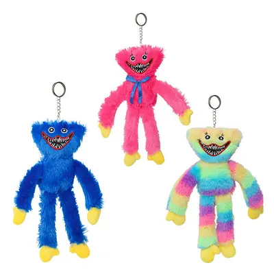 3pc Poppy Keychain Plush Doll Huggy Wuggy Plush Rainbow Poppy Pendant