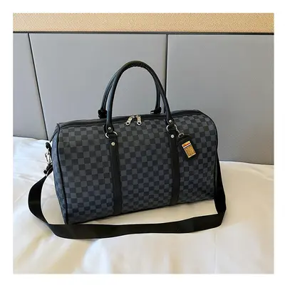 (Blue plaid, big) Travel Bag Men's And Women's Handbags On Sale, Luggage Bags Lightly Cross -Sho