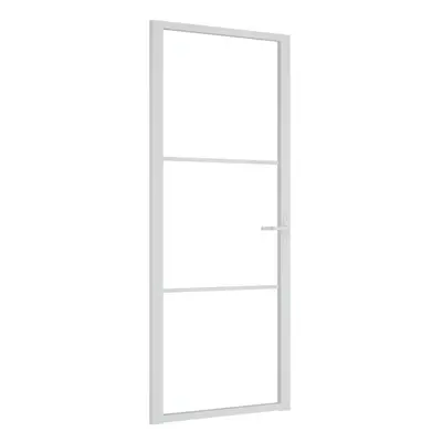 (White and transparent, x 201.5 cm (W x H)) vidaXL Interior Door ESG Glass and Aluminium Bedroom