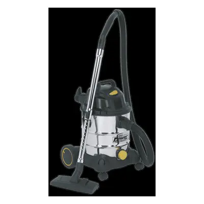 Vacuum Cleaner Industrial Wet & Dry 20L 1250W/110V Stainless Drum