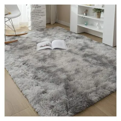 (Silver Grey, 200x300cm) Fluffy Rugs Large Shaggy Rug Bedroom Living Room Anti Slip Soft Carpet 