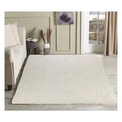 (200cm x 290cm (6ft 8" x 9ft 7")) Soft Thick Luxury Modern Shaggy Rug Cream