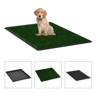 vidaXL Pet Toilet with Tray Faux Turf Green 64x51x3cm WC Dog Potty Puppy Mat