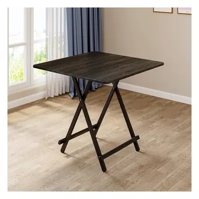 (Black) Folding Wooden Dining Table 80x80cm