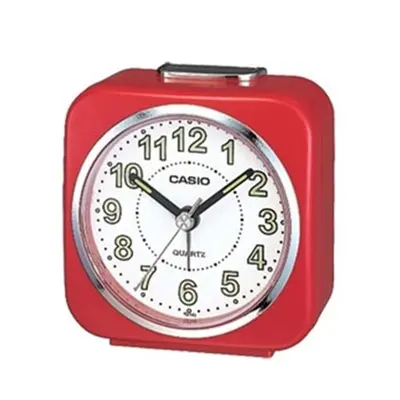 Casio Tq-143-4 Table Top Travel Alarm Clock Red