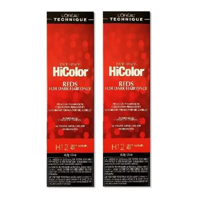 (H12 - pack of 2) L'Oreal HiColor H12 Deep Auburn Red For Dark Hair