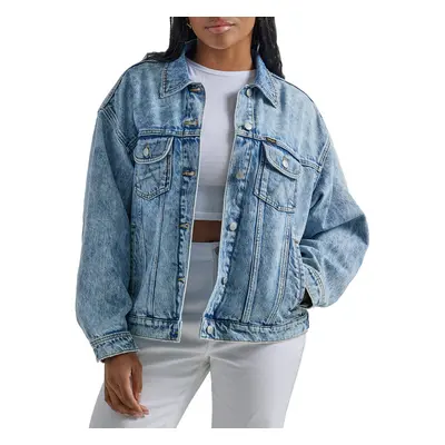 Wrangler Women's Relaxed Fit Girlfriend Denim Jacket Moonchild X-Sma