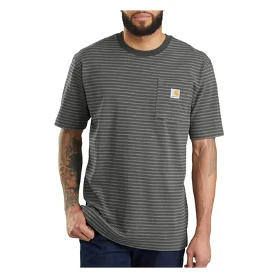 CarharttmensLoose Fit Heavyweight Short-Sleeve Pocket T-ShirtPeat stri