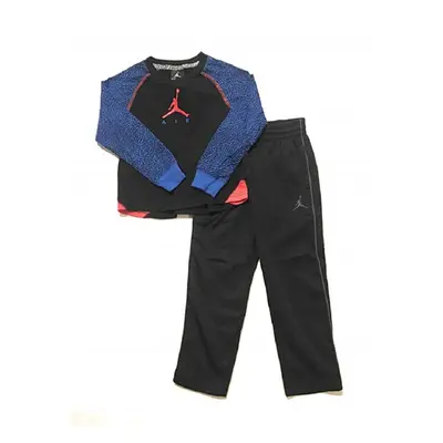 Jordan Jumpman Little Boys Raglan Tee Shirt and Pants Set Black/Blue