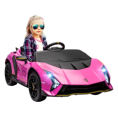 AIYAPLAY 12V Lamborghini Autentica Licensed Ride-on Car, Pink