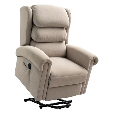 HOMCOM Power Lift Recliner Chair for Elderly with Remote Control, Khaki