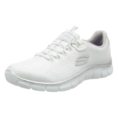 Skechers Women's Sport Empire - Rock Around Relaxed Fit Fashion Sneaker White/Silver B(M) US