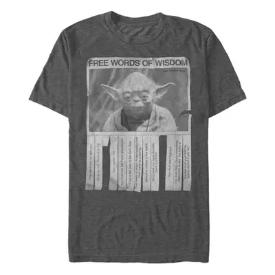 Men's Star Wars Yoda Words of Wisdom T-Shirt - Charcoal Heather - 3X Large