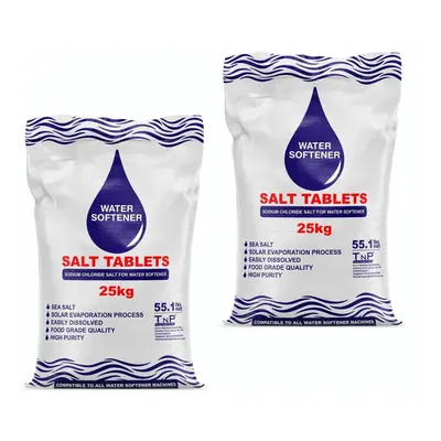 (25Kg x 2) Water Softener Salt Tablets 25kg Bag Food Grade